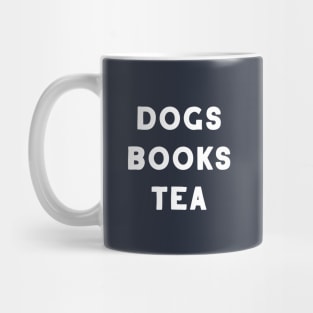 Dogs Books Tea. Dog owner gift. Dogs owner gift. Dog lover gift. Dogs lover gift. Books lover gift. Tea lover gift. Dog lover mask. Dog owner mask Mug